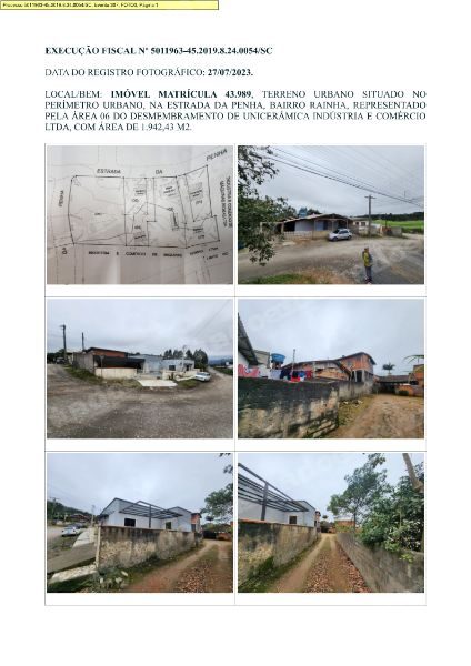 Terreno em leilao em Sul/SC