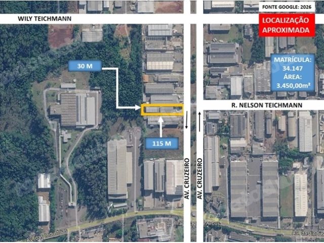 Terreno de 1200 m2 em leilao em Cachoeirinha/RS