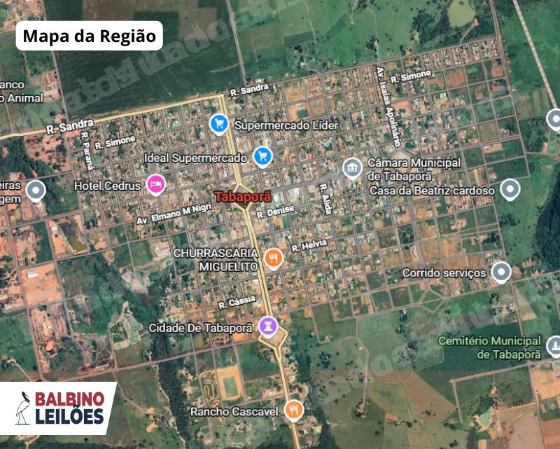 Terreno de 450 m2 em leilao em Tabaporã/MT - Lote 1