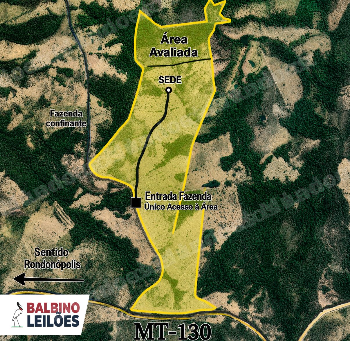 Terreno de 90000 m2 em leilão em Rondonópolis/MT - Lote 1
