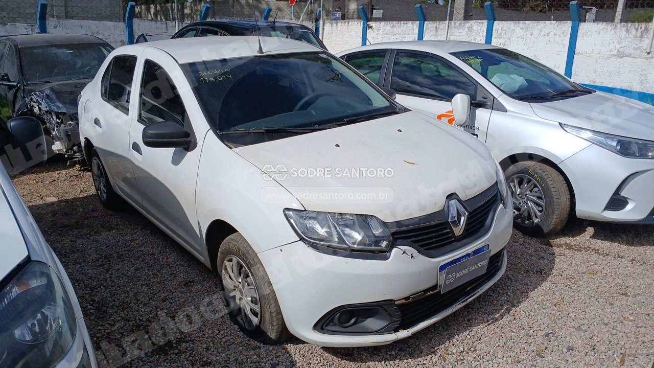 Renault Logan Auth 10 2018 em leilão em São José dos Pinhais/PR