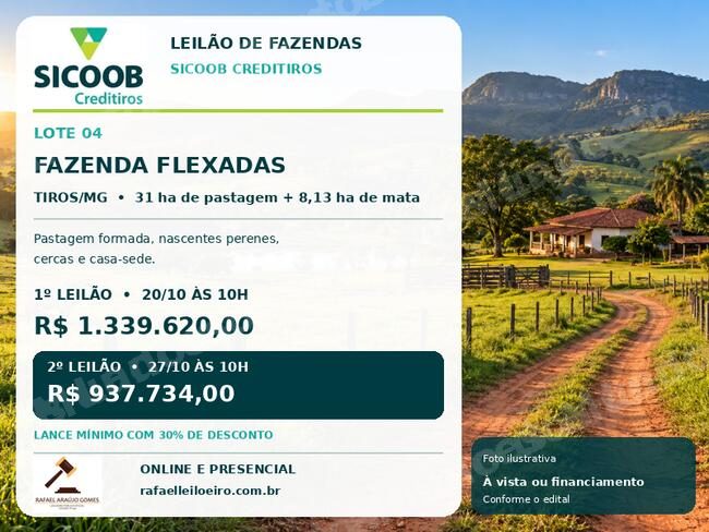 Imóvel rural em leilão em Tiros/MG