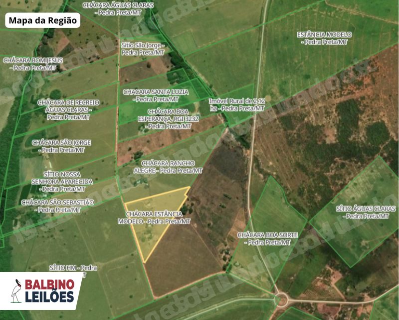 Terreno de 48400 m2 em leilao em Pedra Preta/MT