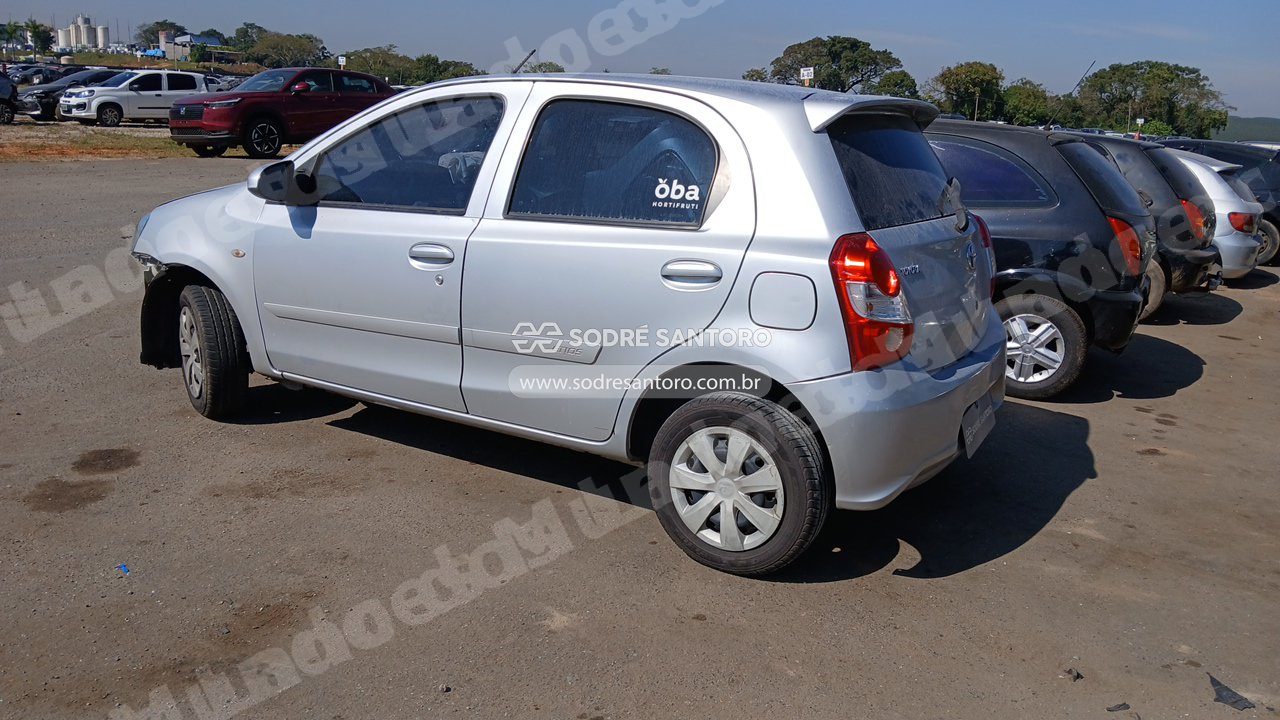 Toyota Etios Hb X 13L Mt 2018 em leilao em Monte Mor/SP